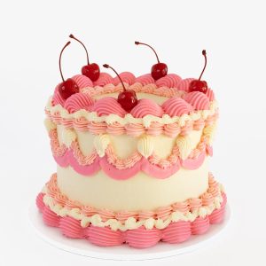 Vintage Cake with cherries